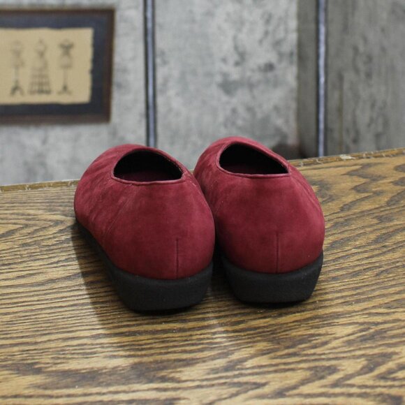 Grasshoppers by Keds Womens Suede Pull On Dress Flats Maroon Red 6M - Picture 4 of 6